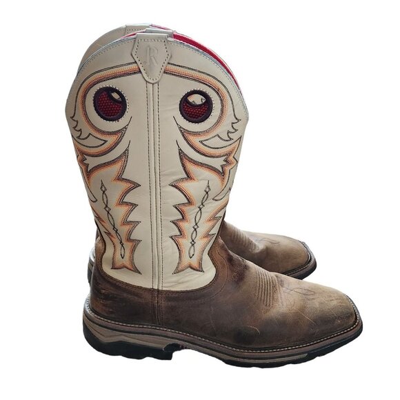 R. Watson Western‎ Boots Men's 12 EE Chesnut Cowbody Work Buffalo RW1011 - Picture 7 of 15